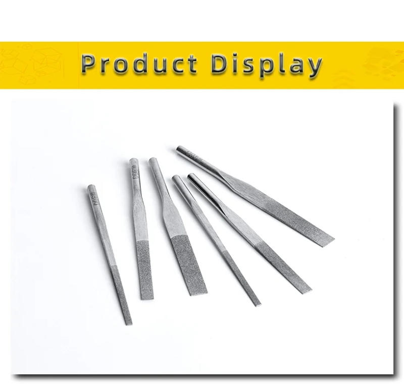 Description Picture 5 of item12pcs 150# 200# 300# 400# Ultrasonic Diamond Flat File MTP-120 For Rough Grinding Fine Polishing Mold Pneumatic Polishing Tool