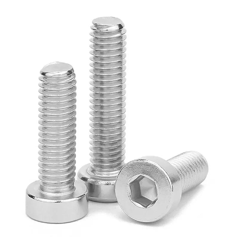 Description Picture 6 of item1-100 Pieces of 304 Stainless Steel Thin Short Cylindrical Head Hexagonal Screws M2 M2.5   M3   M4  M5  M6  M8  M10  M12