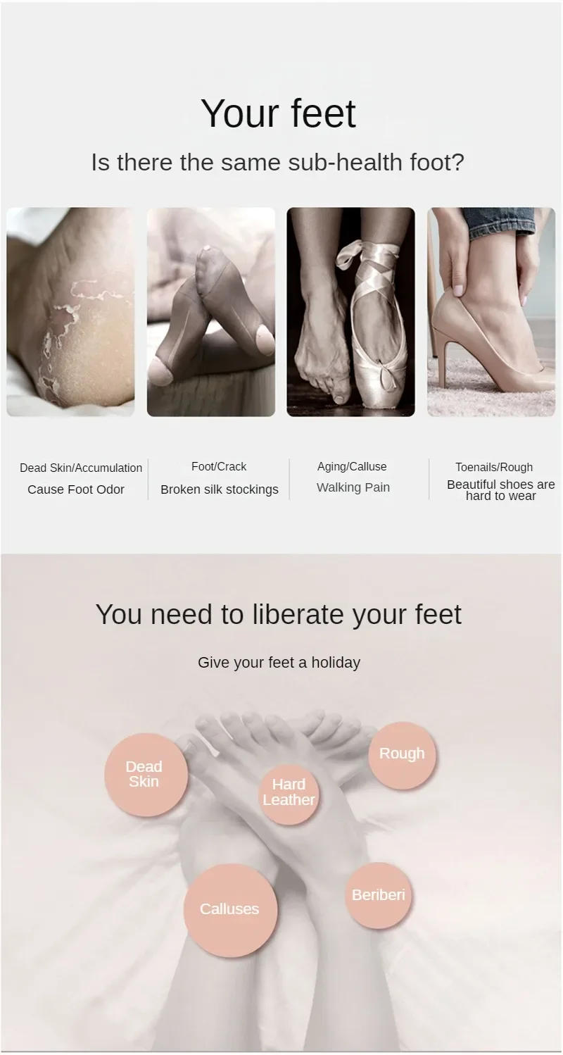 Description Picture 3 of itemPortable Electric Foot Grinder Heel Exfoliation Pedicure Tool Peel Callus Remover 3 Speed Exfoliator Foot Dead Skin Removal