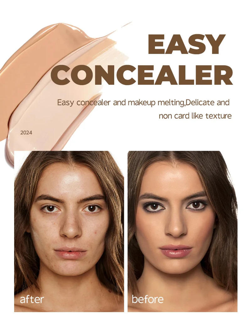 Description Picture 3 of itemLong Lasting Full Cover Liquid Face Concealer Foundation Waterproof Makeup Base for Dark Circles & Acne Contour Cream Concealer