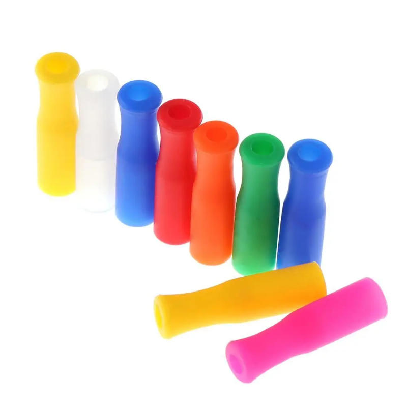 Description Picture 4 of item10/20pcs 6mm/8mm Caps Anti Burn Teeth Protector Bar Reusable Silicone Straw Food Grade Accessories Silicone Tip No Rattle Cover