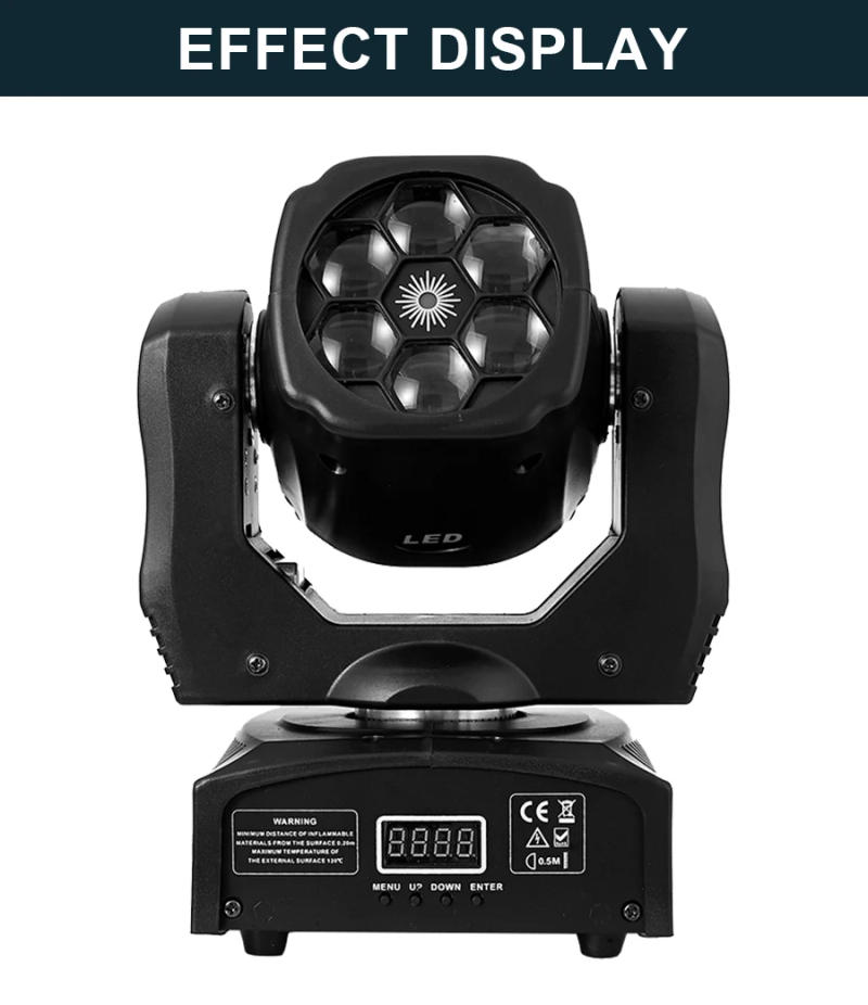 Description Picture 6 of item150W Bee Eyes Moving Head Light 6 LED Beam RGBW Disco Laser DJ Stage Lighting