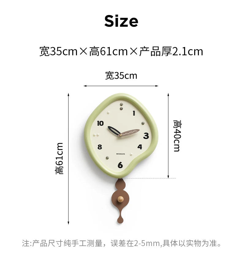 Description Picture 3 of itemAesthetic Unique Clock Advanced Sense New Creative Simple Wall Battery Decor Design Parts Minimalist Wanduhren Pendulum Clock