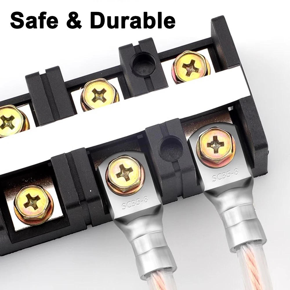 Description Picture 3 of item1/10PCS SC Terminal Lug Wire Connector Terminals Electric Cable Connector Ring Crimp Terminals Copper Tin-plated SC1.5-185 mm2