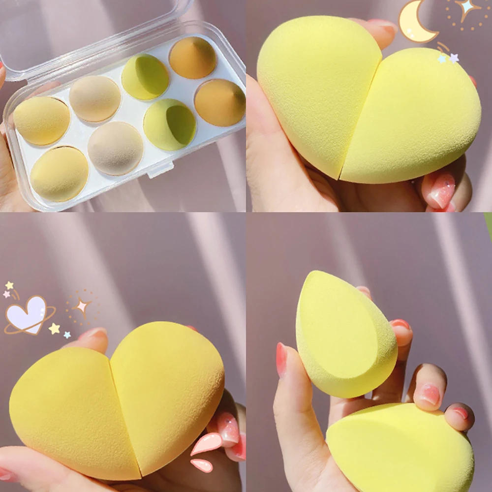 Description Picture 5 of itemMakeup Puff 8 Grids  Storage Box Plastic Empty Cosmetic Sponge Drying Box Portable Egg Shaped Storage Stand Makeup Tools