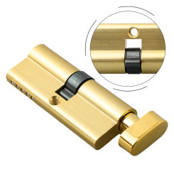 Door Lock Cylinder Aluminum Thumb Turn Cylinder Door Lock Core With 3 Keys Security  Anti-theft Furniture Locks Keys
