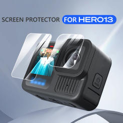 1/2 Pcs Tempered Glass Screen Cover Explosion-proof Tempered Glass Film Tempered Glass Protective Foils for GoPro Hero 13 Camera