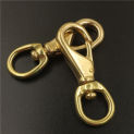 1pcs Solid Brass Swivel Eye Snap Hook Multi-use Boat Hook Fob Clip Horse Gear Marine Pet Rope Clips 6/8"