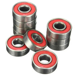 shaft 2.1 x 2.1 x 0.7cm 10x ABEC-5 608 2RS Inline Roller Skate Wheel Bearing Anti-rust Skateboard Wheel Bearing Red Sealed