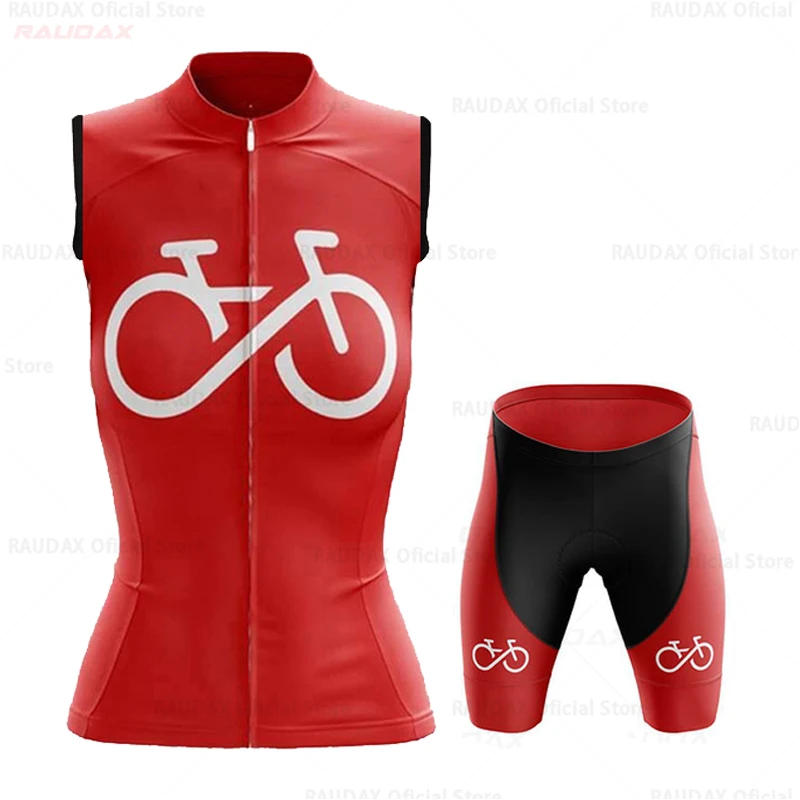 Description Picture 5 of item2022 Women Sleeveless Cycling Clothing MTB Bicycle Jersey Set Female Team Ciclismo Girl Wear Mountain Bike Maillot Ropa Maillot