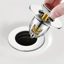 1/2pcs Bathroom Sink Plug Stopper Wash Basin Core Bounce Up Drain Filter Shower Sink Filter Plug Kitchen Bathtub Stopper