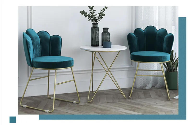 Description Picture 5 of itemLuxury velvet Single Sofa Chair Balcony Leisure backrest Chair living room Furniture Lounge Chair bedroom Makeup Dressing Chair