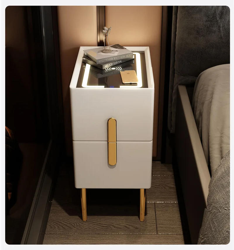 Description Picture 2 of itemSmart Bedside Table Modern Style Bedroom Mini Nightstands with Wireless Charging Bluetooth Speaker Multi-Function Side Cabinet