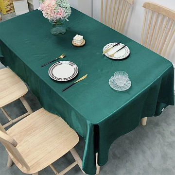 Rectangle Table Cloth Satin Tablecloth Overlays Wedding Christmas Baby Shower Birthday Banquet Decor Home Dining Table Cover