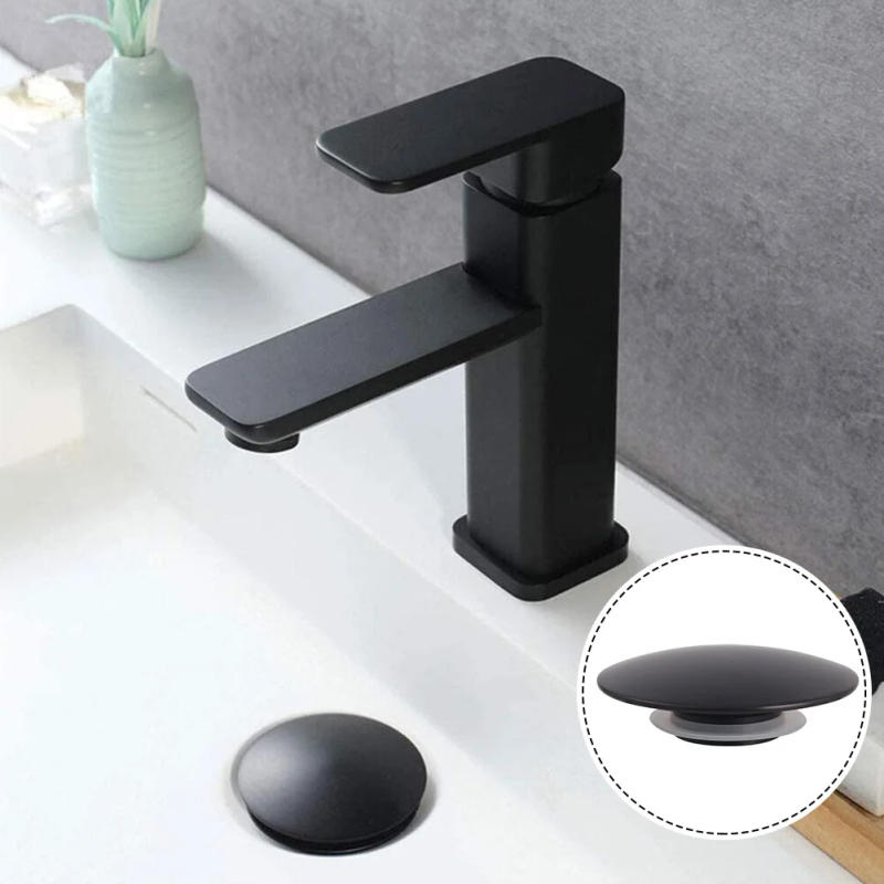 Description Picture 3 of item1pc Sink Drain Plug Pop Up 66mm Bathroom Sink Push Button Matte Black Replacement Filter For Kitchen Bathroom Sink Bathtub