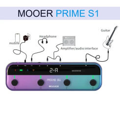 MOOER PRIME S1 Guitar Pedal Effector,128 Guitar Effects,Recording,Loop,Drum Machine,Bluetooth,Smart Portable Pedalboard