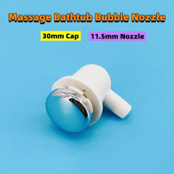 Φ11.5mm Air Jet Bubble Nozzle 30mm ABS Cover Bubble Nozzle Chromed Cap PVC Base Hot Tub Air Jet Massage Bathtub Jet Nozzle