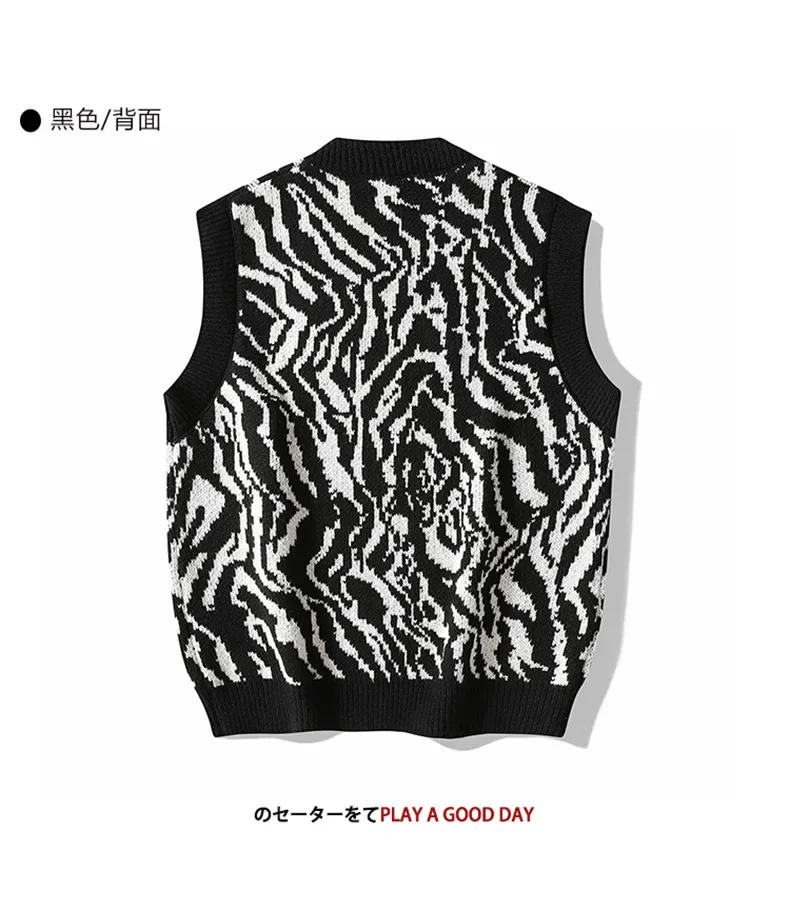 Description Picture 3 of item2023 Autumn/Winter New Thick Thread Sweater Tank Top Youth Sleeveless Knitwear Vest Bottom