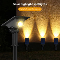 Solar Spotlights Waterproof Outdoor Solar Landscape Spot Lights Solar Garden Lights LED Wall Lights for Garden Backyard Walkway