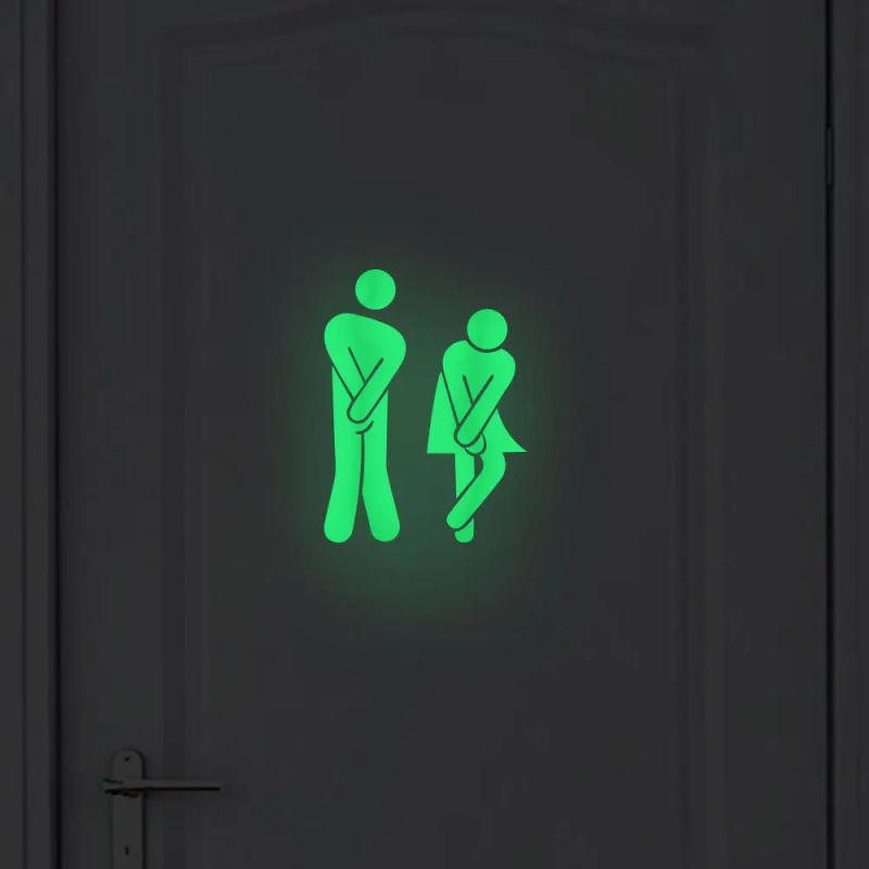 Description Picture 6 of itemFunny Luminous Bathroom Wall Stickers Home Decor Glow In The Dark Toilet Stickers