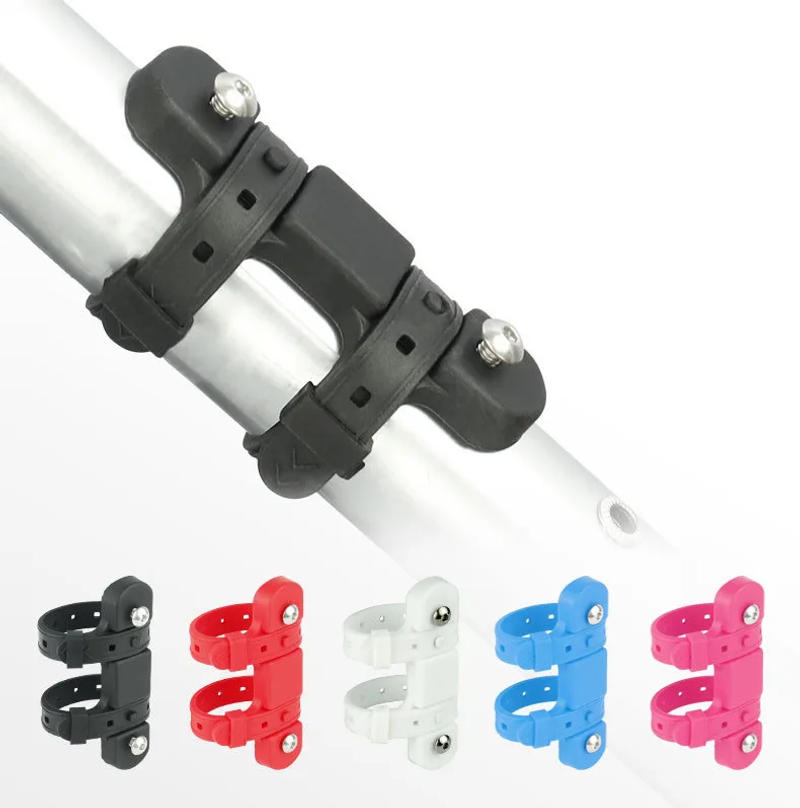 Description Picture 3 of itemBicycle Water Bottle Holder Adaptor Silicone Bottle Cage Strap Seatpost Fork Frame Multi Location Mounting Bike Parts 5 Colors