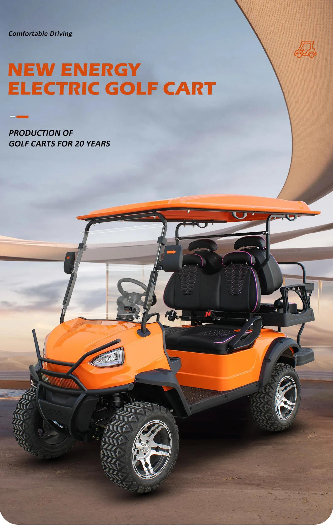 Description Picture 2 of itemGolf Cart, 48V Lithium Battery Four-seater, Mini Sightseeing Bus, for Golf Cart on Golf Course