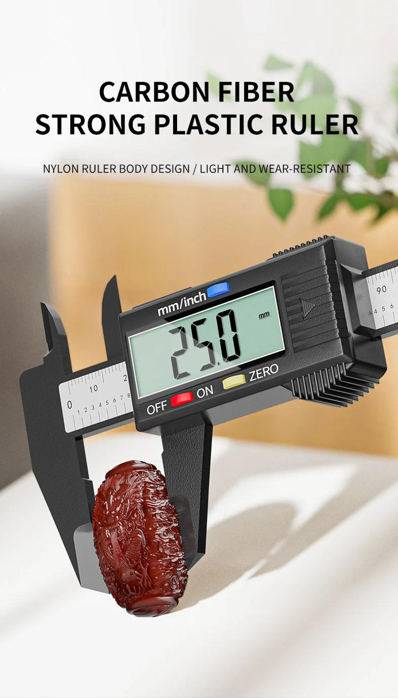 Description Picture 4 of item150mm/6 Inch Digital Caliper with 0.1mm Resolution - Professional Electronic Vernier Caliper and Measuring Tool for Precision Wo