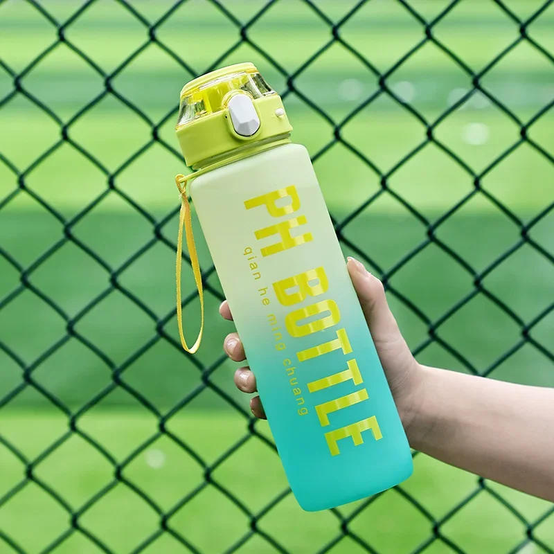 Description Picture 6 of item1L Sports Water Bottle with Straw Large Capacity Portable Leak-Proof Outdoor Travel Drink Plastic Cup Motivational Water Bottle