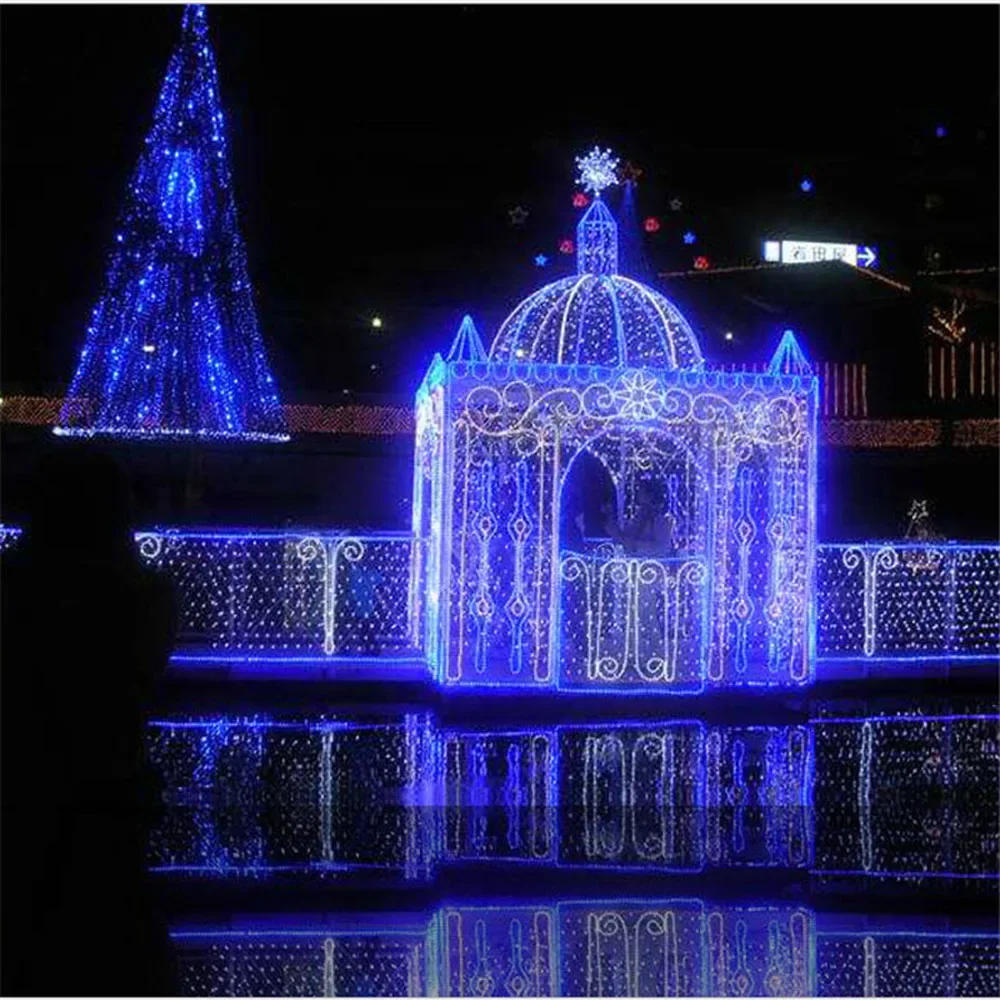 Description Picture 3 of itemNet Mesh Led Christmas Lights Outdoor Garden Fairy Lights Waterproof Garland LED String Lights for Wedding Decoration 3M/6M/12M