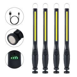 COB Work Light Rechargeable LED Work Lamp With Magnetic Base 360 Rotary Inspection Light For Car Repair Garage Emergency Camping
