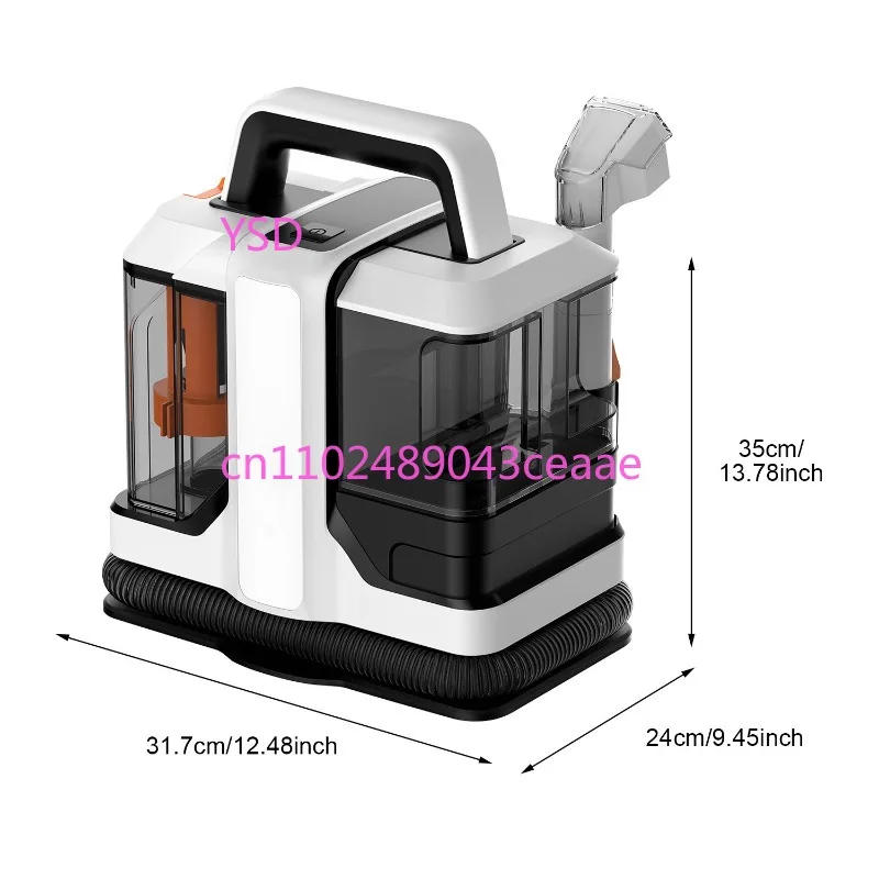 Description Picture 2 of item15Kpa W05 Handheld Corded Portable Spot Carpet Cleaner Wet Fabric Clean Machine For Carpet Sofa Pet Car Spray Suction