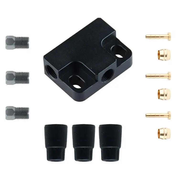 Description Picture 3 of itemTricycle Hydraulic Brake Oil Brake Tee Aluminum Alloy One Tow Two Accessories Modified Oil Pipe Connector Oil Distribution Valve