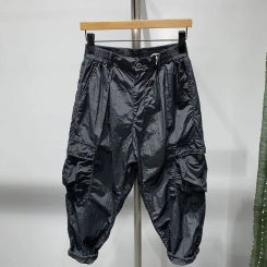 Foufurieux Men Clothing Casual Pants Loose Spring Summer 2024 Solid Color Baggy Cargo Pants All-match Harem Pants Trousers Men
