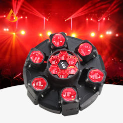 4-10pcs/6x40W 6 Bee Eye Laser 6 Eye Rotating Light Adjustable Focus LED RGBW Moving Head Light with DMX Control Light Show DJ