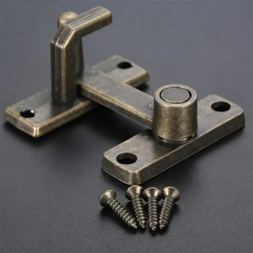 Description Picture 2 of item1set Bronze Sliding Window Door Lock Handle Metal Door Latch Guard Latch Bolt With Screws Home Safety Chain Door Home Hardware