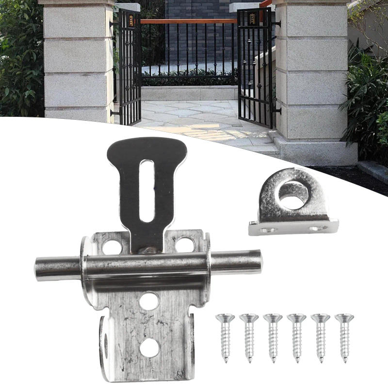 Description Picture 2 of itemStainless Steel Door Latch Solid Sliding Door Bolts Latch Hasp Home Hardware Door Cabinet Hinges Hardware Distribution Box Latch