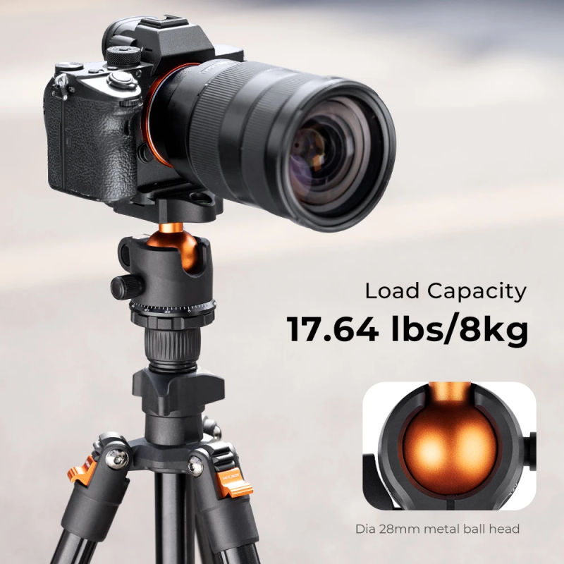 Description Picture 6 of itemK&F Concept Portable Camera Travel Tripod Flexible Vlog Tripod with 360 Degree Ball Head Quick Release for Canon Nikon Sony DSLR