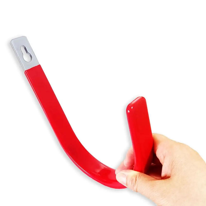 Description Picture 3 of itemGarden Hose Supplies Wall Mounted Garage Hook PVC Red Storage Hooks Stainless Steel L-shaped Ladder Hanging Bracket Heavy Duty