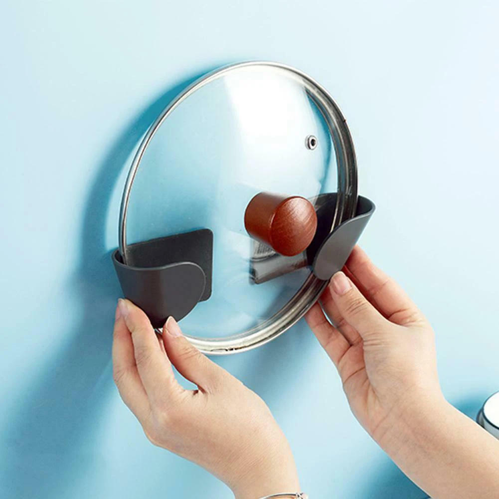 Description Picture 6 of itemPot Lid Holder Wall Mounted Hanging Holders for Pan Pot Cover Racks Cabinet Door Pan Lid Organizer Kitchen Storage Rack