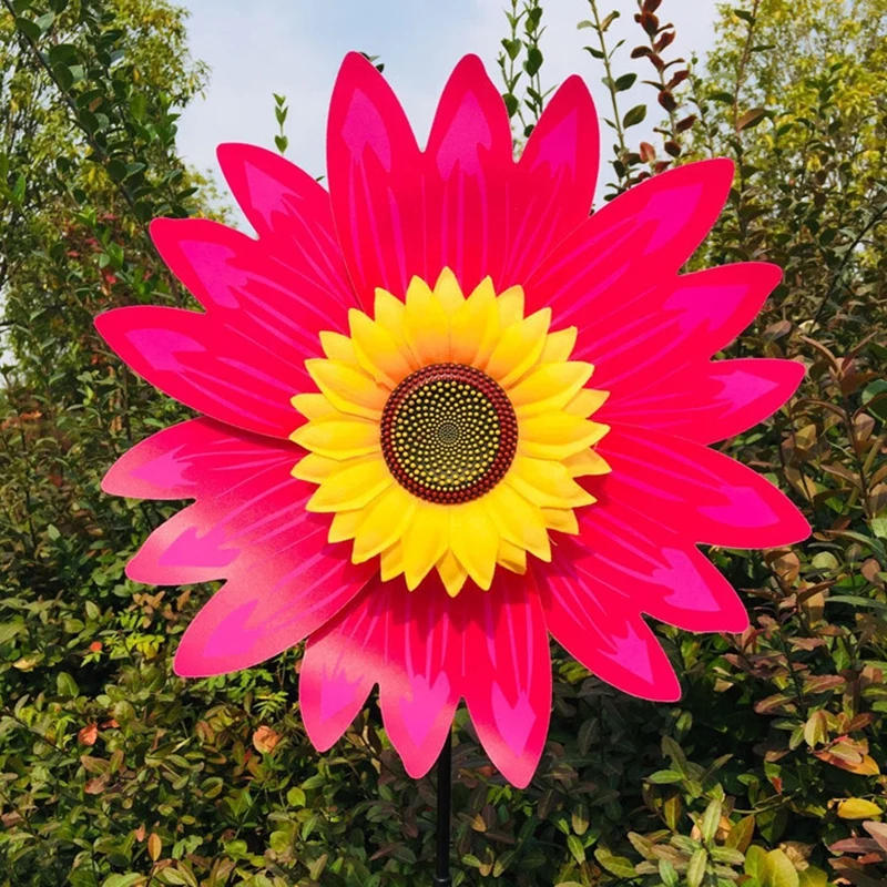 Description Picture 5 of itemSunflower Windmill Metal Outdoor Decor for Your Patio and Lawn Rotating Sunflower Wind Spinner Stake Garden Decor