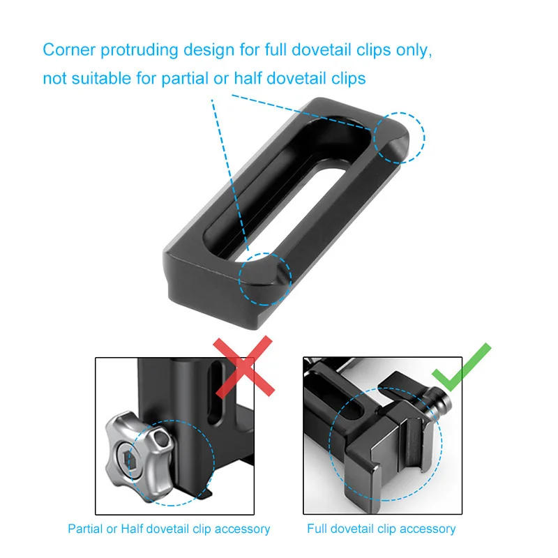 Description Picture 2 of itemQuick Release Safety Rail Rig for NATO Rail 48mm 73mm for Anti-Off Top Handle Clamp Slider Adapter DSLR Camera Cage Extension