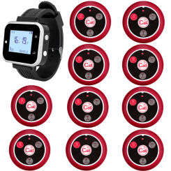 Wireless Restaurant Pager Waiter Calling Nurse Calling System Watch Receiver Call Bell Button For Hookah Customer Service
