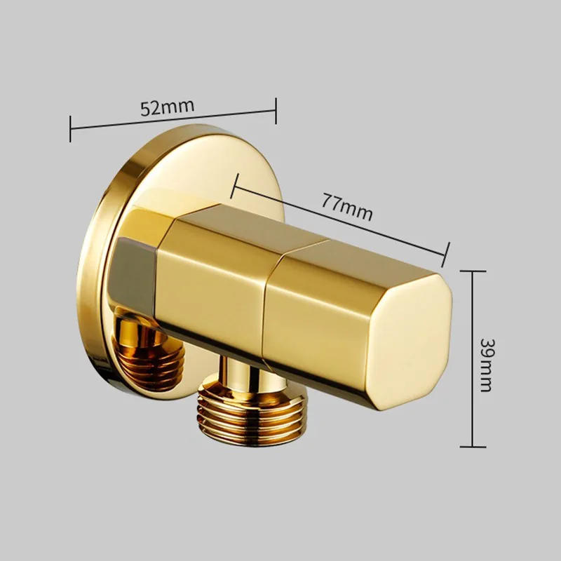 Description Picture 6 of itemAll Copper Octagonal Valve 4 Points Wall Water Outlet on-off Valve Bathroom Cold and Hot Control Water Stop Valve Switch Plating