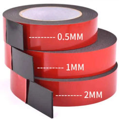1mm Thickness Super Strong Double Side Adhesive Foam 5/8/10/12/15/18/20/24/25/30mm Wide For Mounting Fixing Pad Caulk
