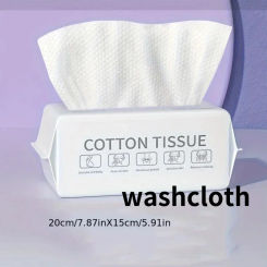 50pcs Disposable Face Wash Towels, Soft Cotton Face Wipes for Beauty Salon, Cleansing Facial Towels, Extractable Cotton