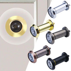New Door Viewer 200 Degree Wide Angle Peephole Security Door Adjustable Glass Lens For Furniture Hardware Tools
