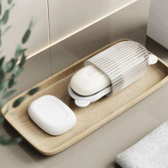 Soap Container Light Luxury Travel Soap Box Seal Box Double Drains Soap Dishes Portable Durable Soap Holders Home