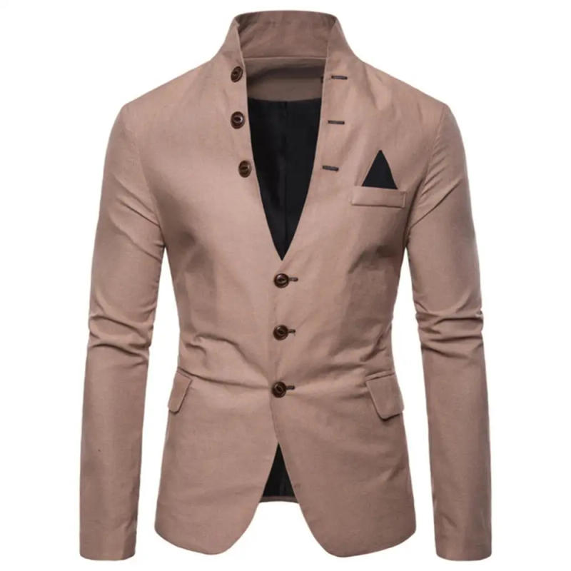Description Picture 3 of itemMen Sl-im Fits Social Blazer Spring Autumn Fashion Solid Wedding Dress Jacket Men Casual Business Male Suit Jacket Blazer Gentle