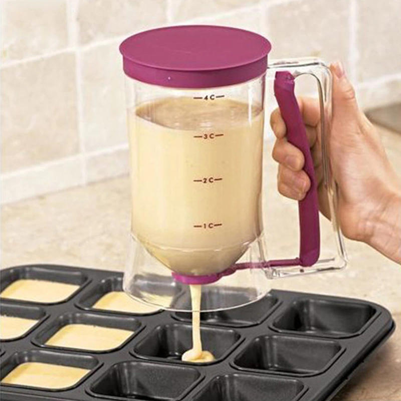 Description Picture 3 of item900ML Batter Separator Cupcake Pancake Cream Dispenser Handheld Cookie Waffles Baking Tools Measuring Cup Kitchen Supplies