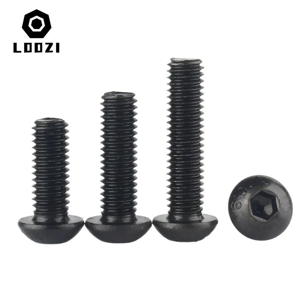 Description Picture 6 of item280/450pcs M2 M3 Steel Hex Hexagon Socket Button Round Head Screw Set Allen Bolt Nut Washer Kit Box Black Grade 10.9